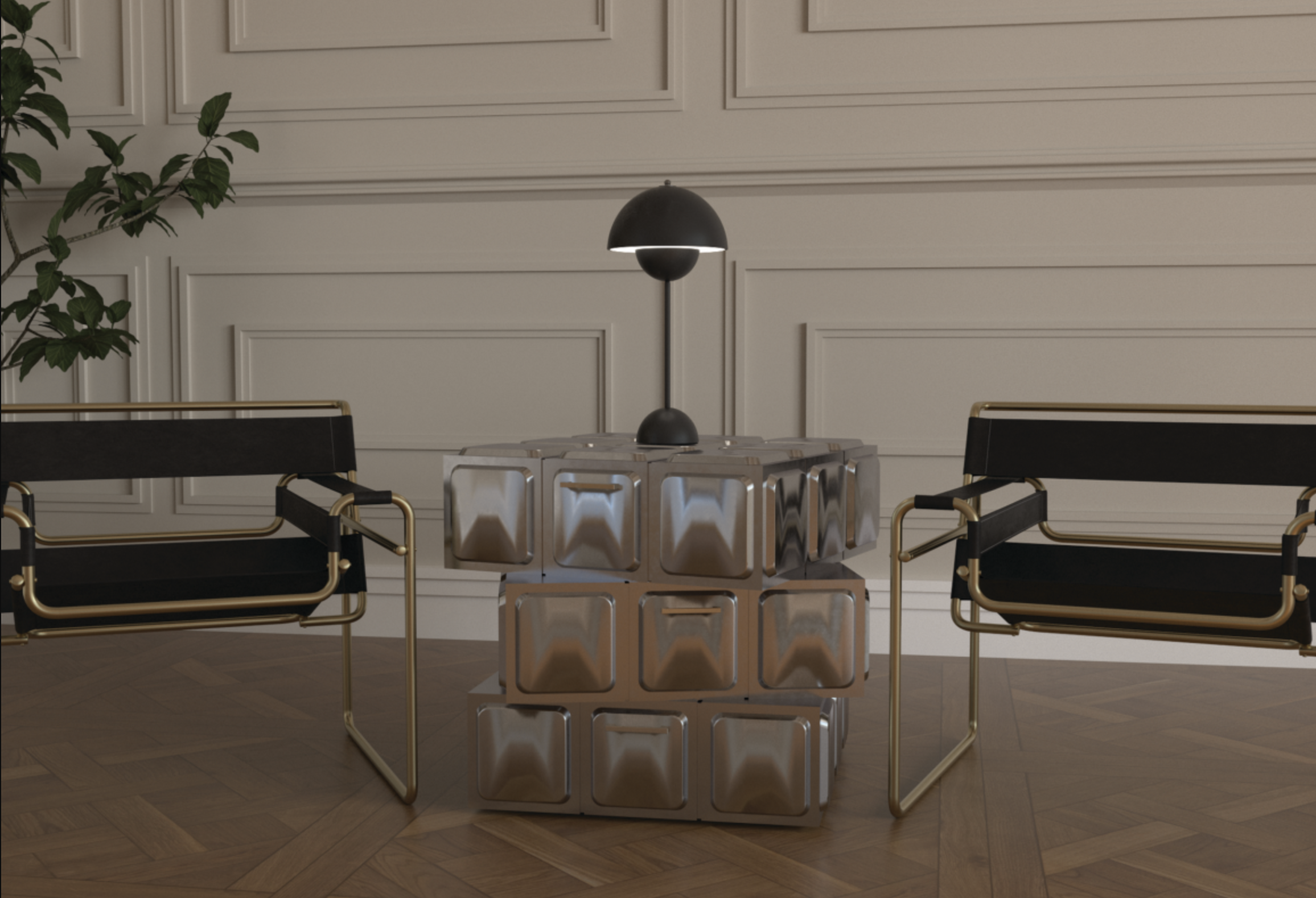 Magic Cube Metal | Side Table